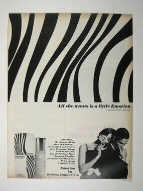 All She Wants A Little Emotion Helena Rubinstein Perfume Ad Vintage 1965 Print